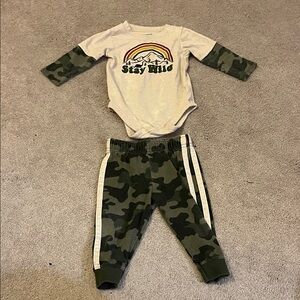 Garanimals Green Camo Baby Outfit